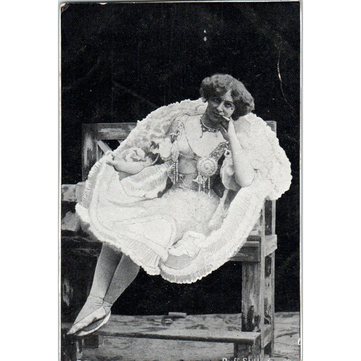 Antique Postcard RPPC French Victorian Lady Roesier Prof Stebbing SE8