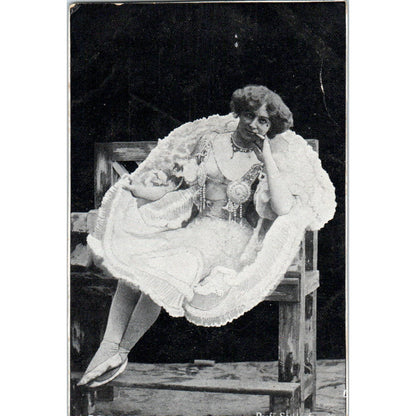 Antique Postcard RPPC French Victorian Lady Roesier Prof Stebbing SE8