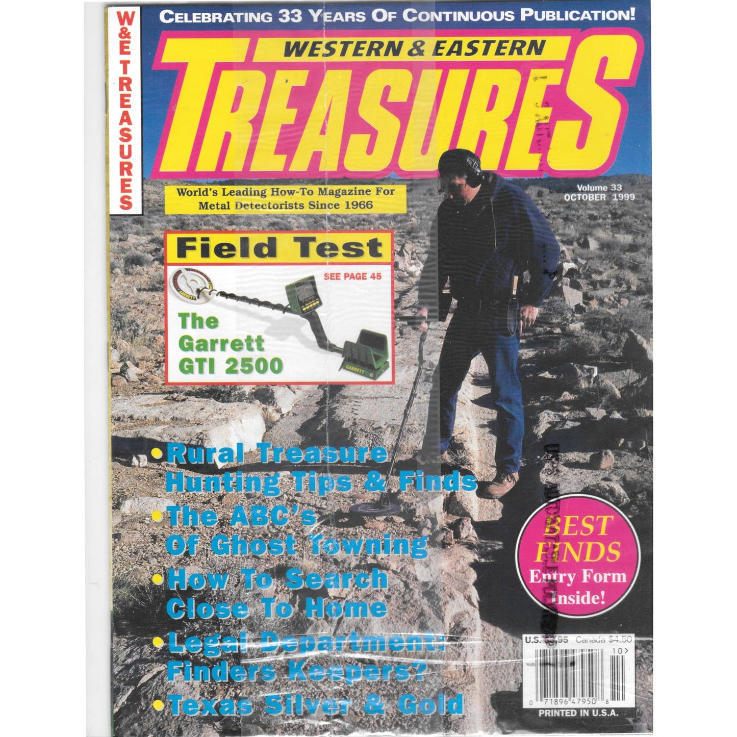 Western & Eastern Treasures Magazine - Treasure Hunting SEALED Oct 1999 M6