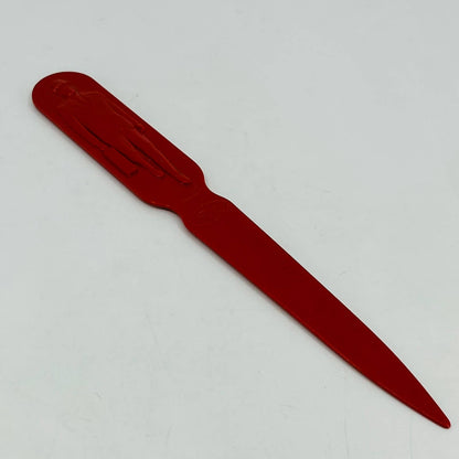 1950s Vintage Red Fuller Brush Company Letter Opener Embossed Man & Woman SC3