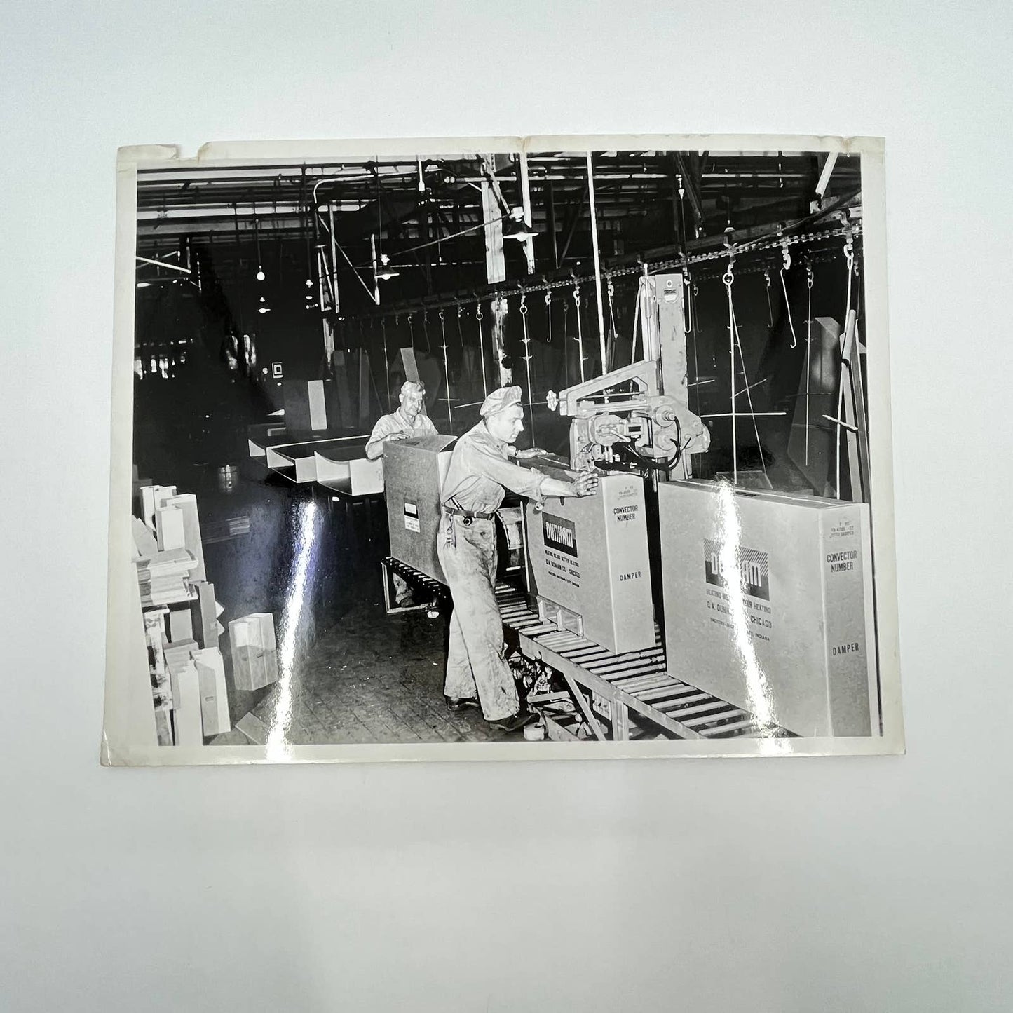 1940s Assembly Line Manufacturing Photo Dunham Heating Michigan City IN AA7-13