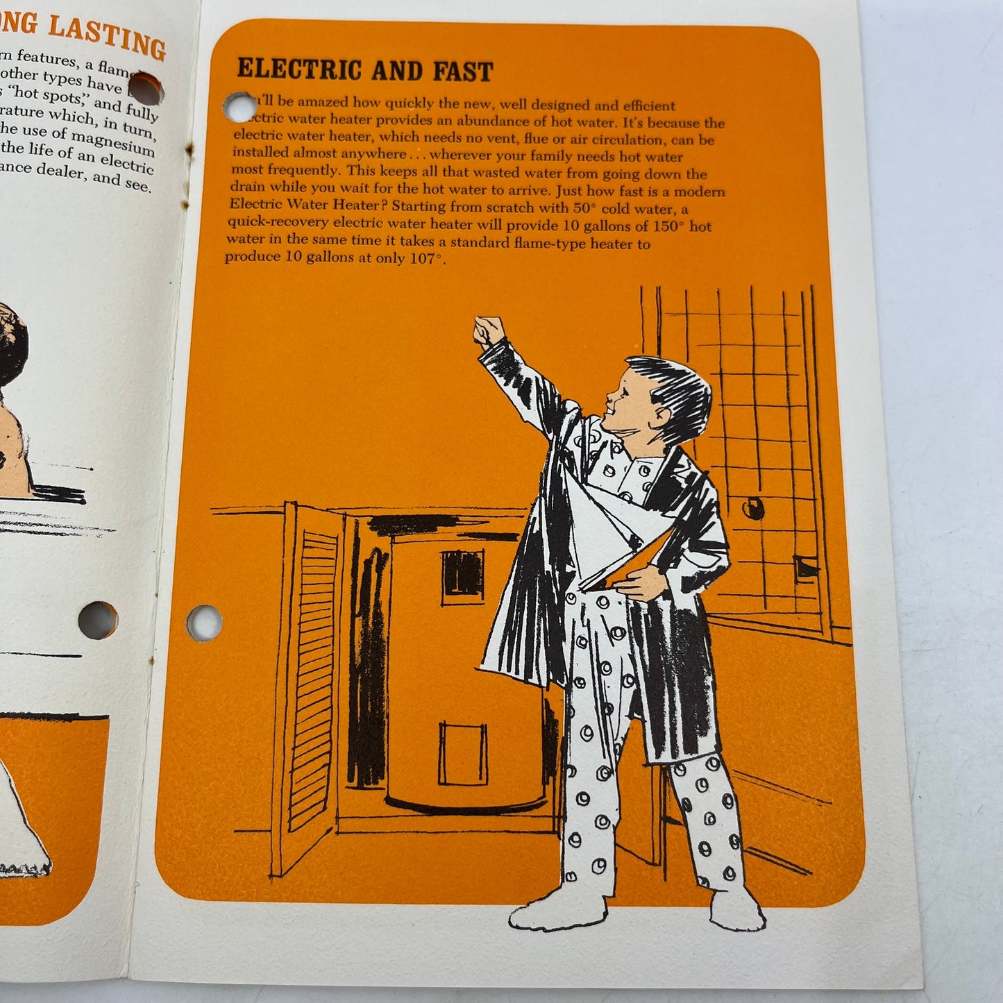 1960s Flameless Quick Recovery Electric Water Heater Booklet Brochure V39-1