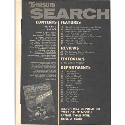 Treasure Search Magazine - Treasure Hunting Mining Metal Detecting Apr 1974 M4