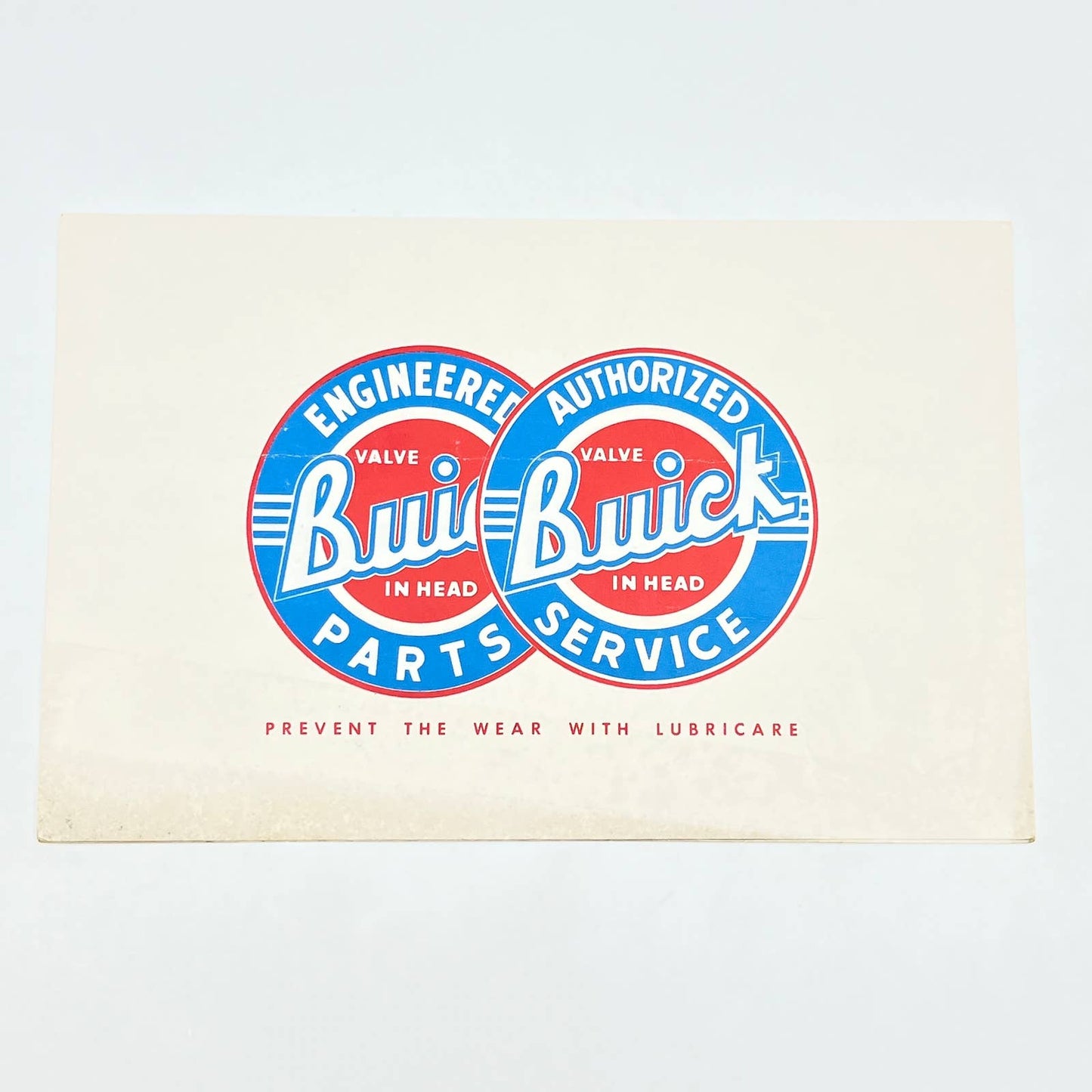1950s Buick Mailer Lubricare Oil Change Twin City Motor Service Marinette WI AB8