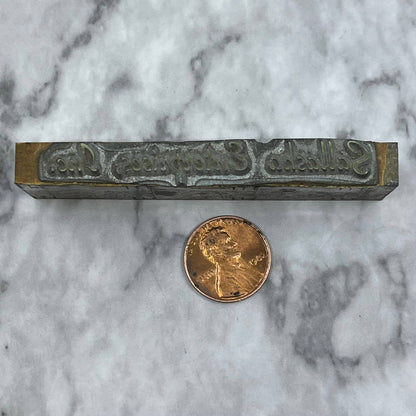 Vintage Printing Letterpress Printers Block Plate Sallaska Enterprises Inc SE821