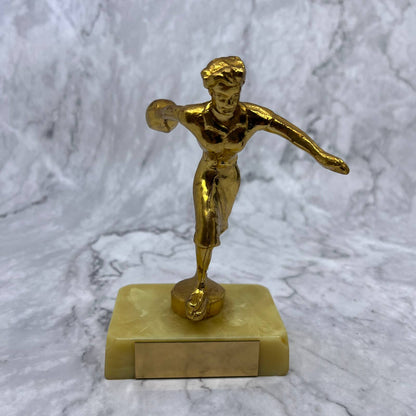 Vintage 1950’s Women's Bowling Player Trophy Bakelite base BLANK UNUSED 5.5" TA1
