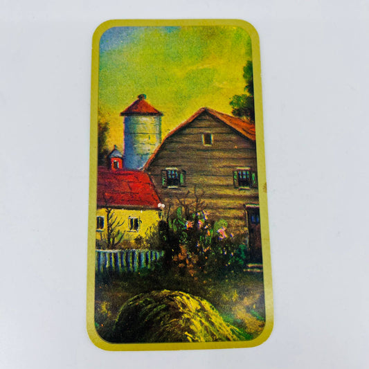 VTG 1950s COCA COLA Playing Card BRIDGE TALLY CARD Scorecard Farm Country C3