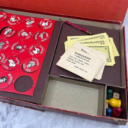 RARE Vintage 1950 Selchow & Righter SAFARI Hunting Game Board Game TJ7