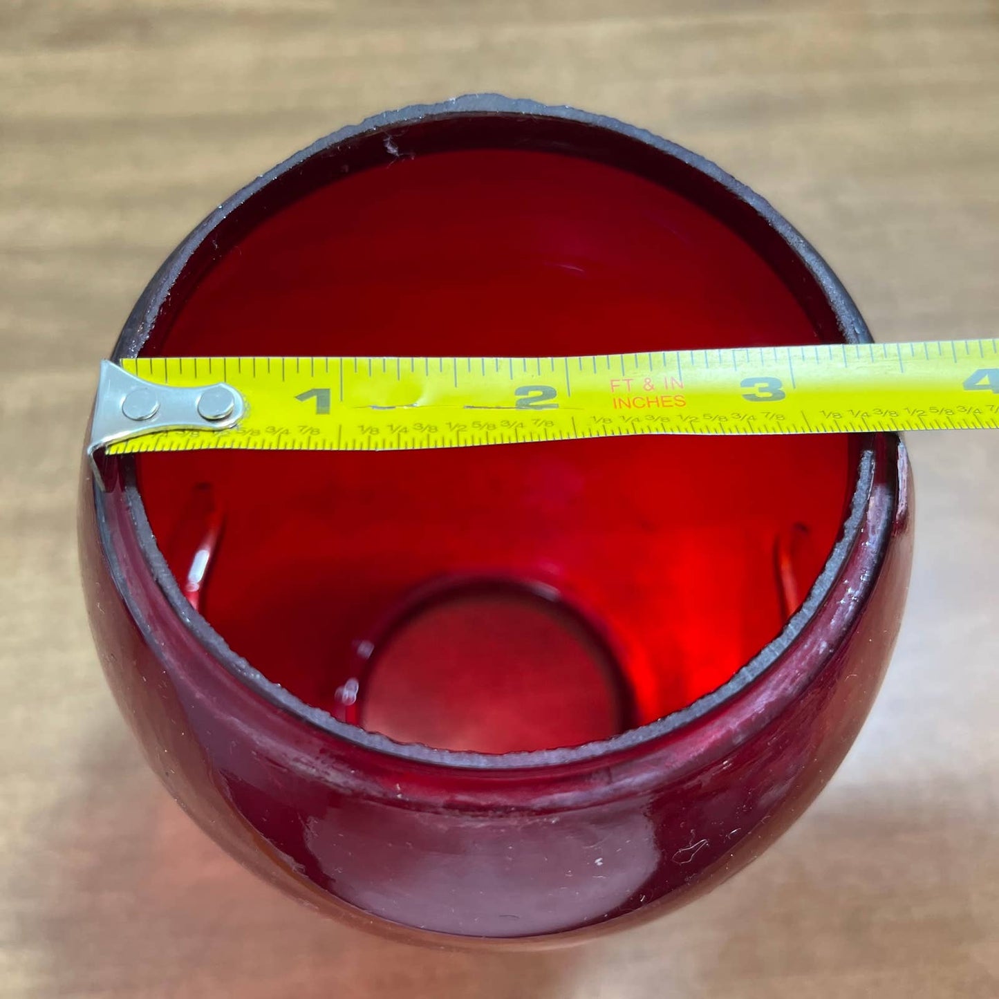 Vintage 1910s Ruby Red Glass Dietz Fitzall Loc-Nob NY USA Replacement Globe TA9