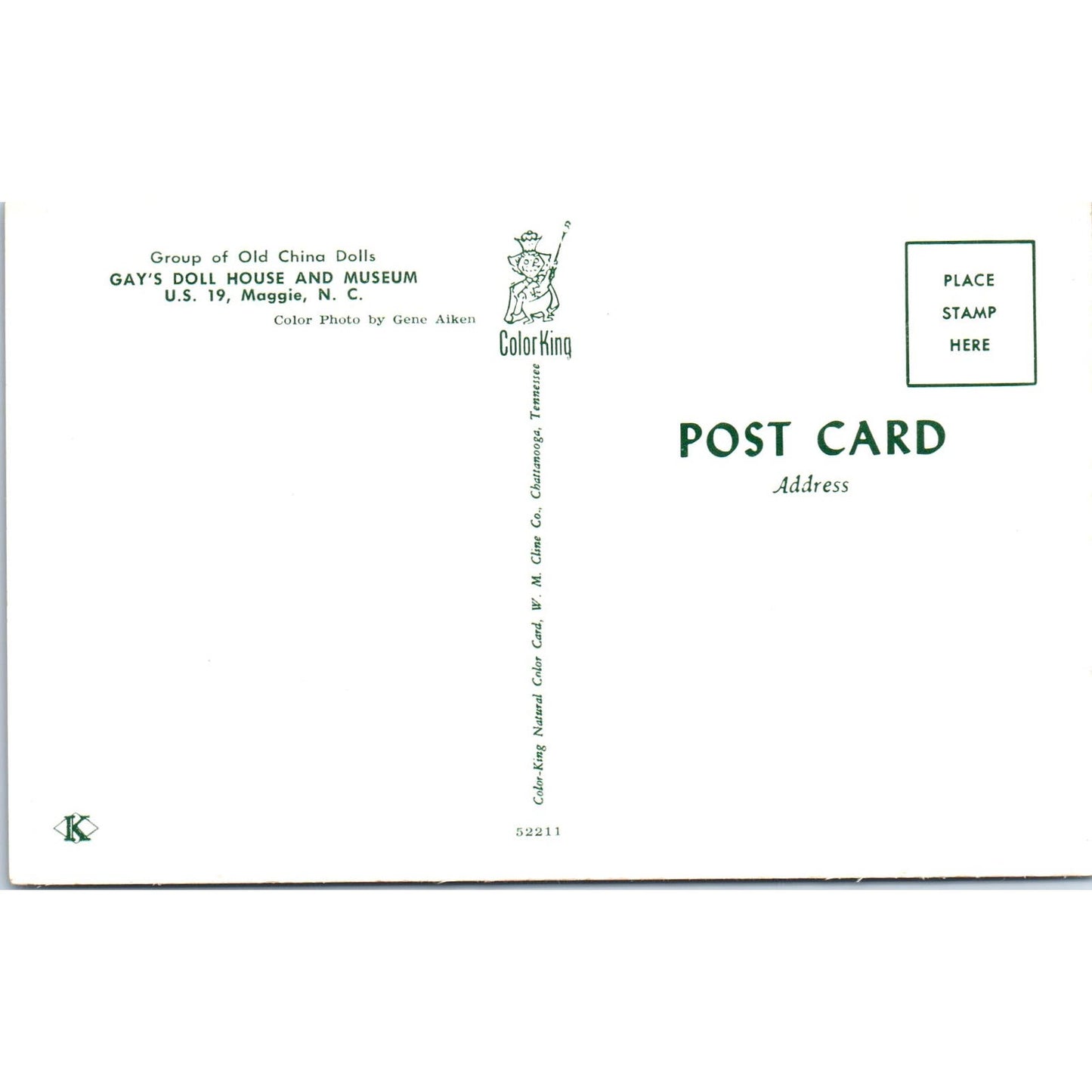 Group of Old China Dolls Gay's Doll House and Museum Original Postcard PB10