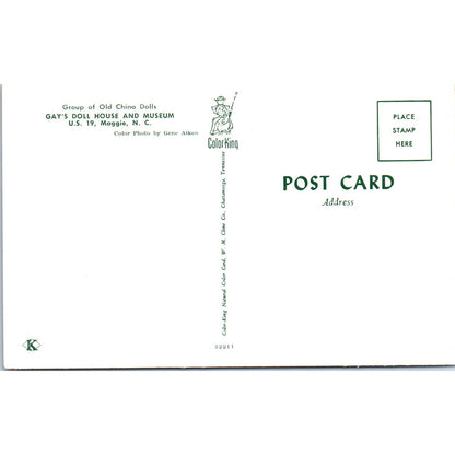 Group of Old China Dolls Gay's Doll House and Museum Original Postcard PB10