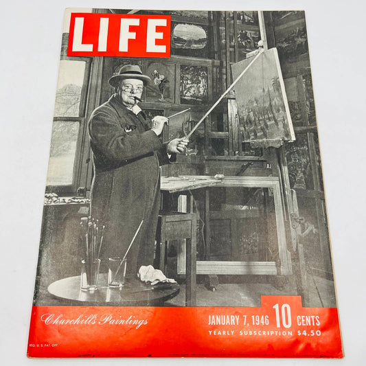 LIFE MAGAZINE JAN. 7, 1946- LANDIS, WAR, PATTON, CHINA, CHURCHILL, WALL STREET