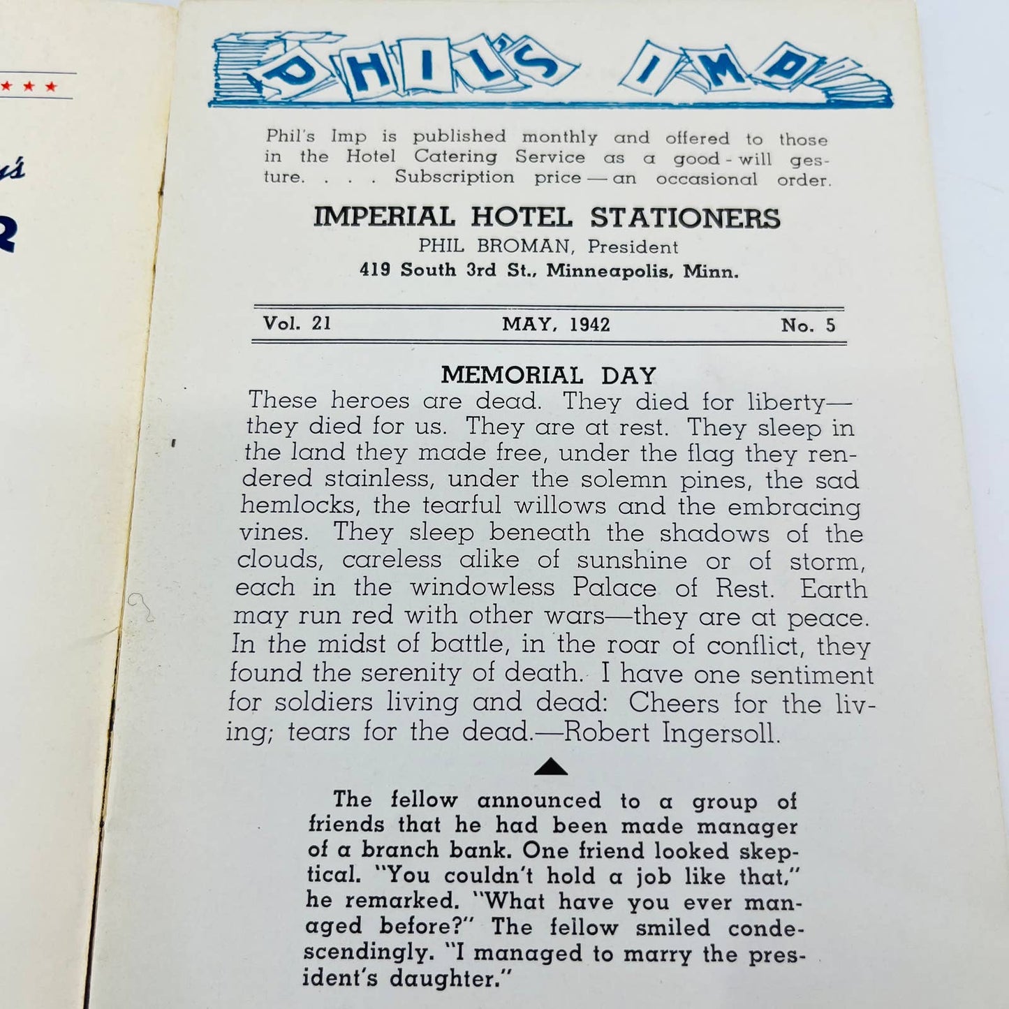 4 Phil’s Imp Booklets 1942-1954 Imperial Hotel Stationers Minneapolis MN EA1