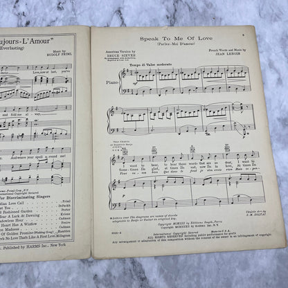 Vintage Sheet Music 1932 Speak To Me Of Love Bruce Siever Jean Lenoir V42-2