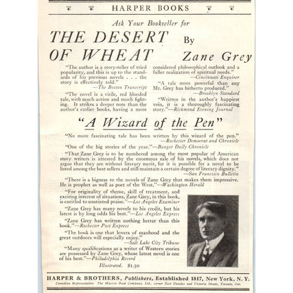 c1920 Harper's Magazine Ad - Arthur B. Reeve Book Set Order Form EA3