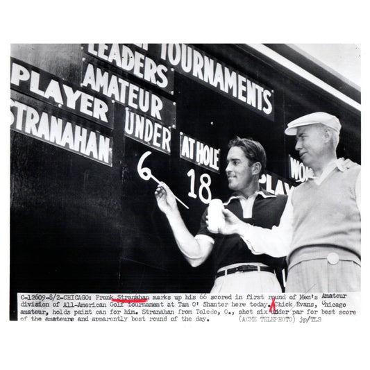 1951 Press Photo Golf Frank Stranahan Men's Amateur Tam O'Shanter 7x9" AD2
