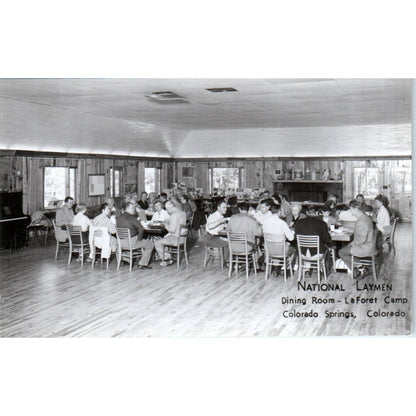 National Laymen Restaurant Dining Room Colorado Springs Original Postcard TK1-29