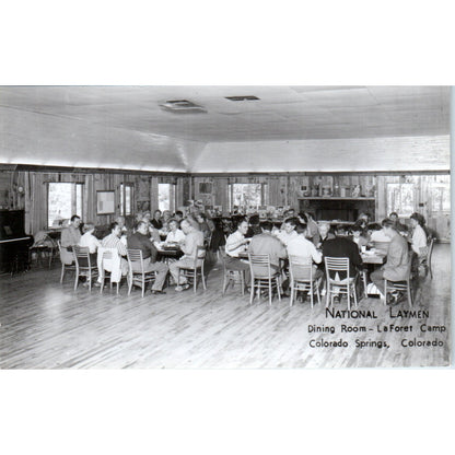 National Laymen Restaurant Dining Room Colorado Springs Original Postcard P1-11