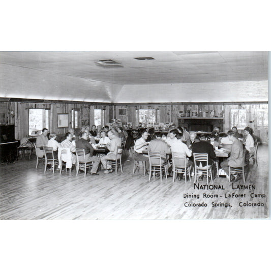 National Laymen Restaurant Dining Room Colorado Springs Original Postcard P1-11