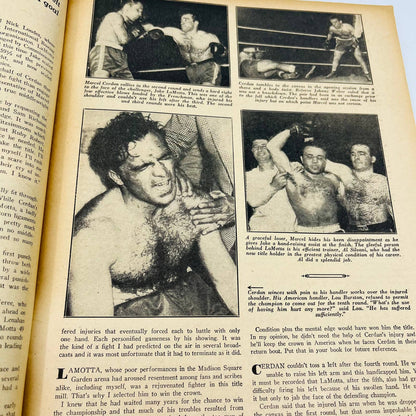 1949 Aug - The Ring Boxing Magazine – Tommy Yarosz Cover Cerdan Walcott TA5