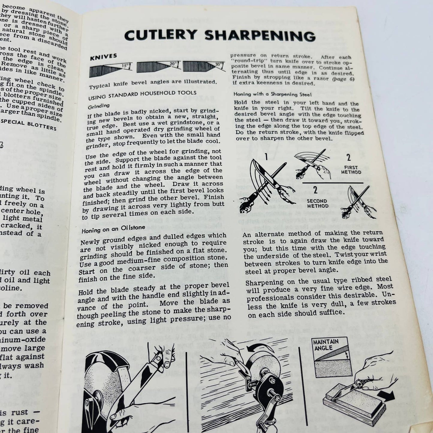 1966 Sears Craftsman How To Sharpen Handbook 200 Illustrations BA2