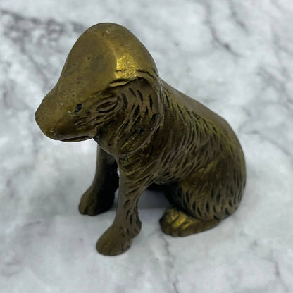 Vintage Action Solid Brass Golden Retriever Dog Figurine Paperweight 3” TE2