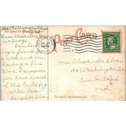 1910 Postcard Newsboys' Home Toledo OH TD8-O2