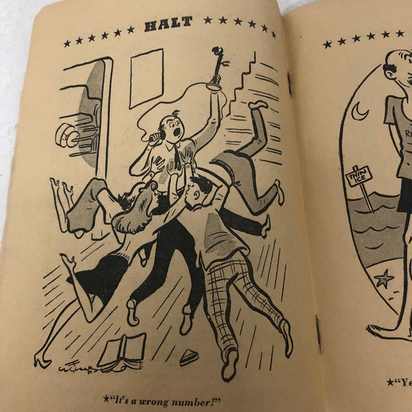 Halt Army and navy gags magazine 1945 Risqué Americana WW2 Military TJ7