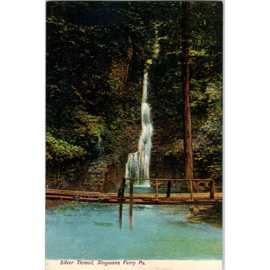 Vintage Postcard Silver Thread Dingman's Ferry PA TI1-1