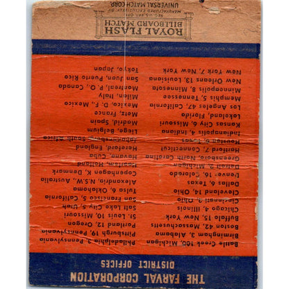 Farval Centralized Systems of Lubricants Cleveland Advertising Matchbook SA9-M7