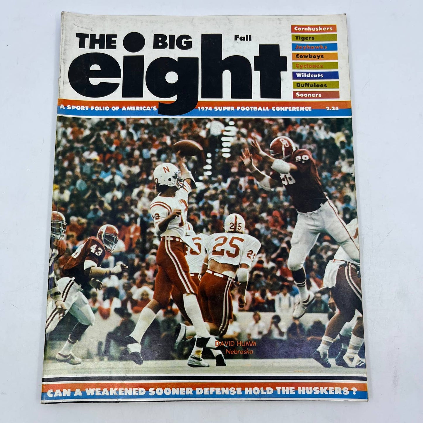 1974 Big Eight Football Special Magazine David Humm Nebraska Cornhuskers TH6