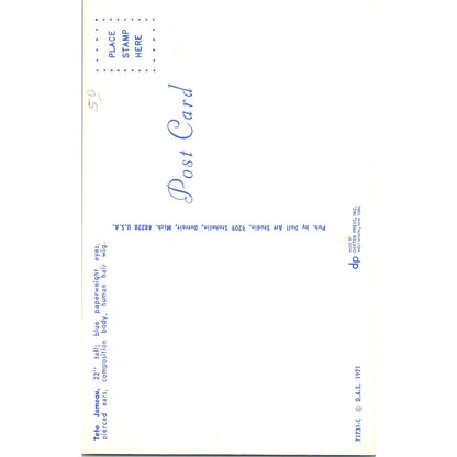 Tete Jumeau Composition Body Doll Art Studio 1971 Original Postcard PB6