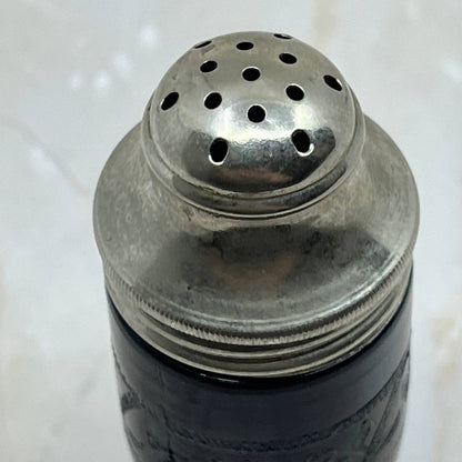 Hazel Atlas Black Onyx Ovide Depression Glass Salt & Pepper Shaker 1930s TC5-S1