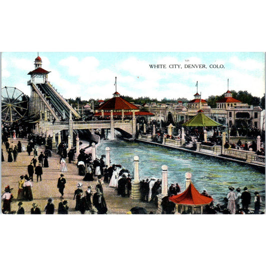 White City Denver Colorado c1910 Original Postcard TK1-28