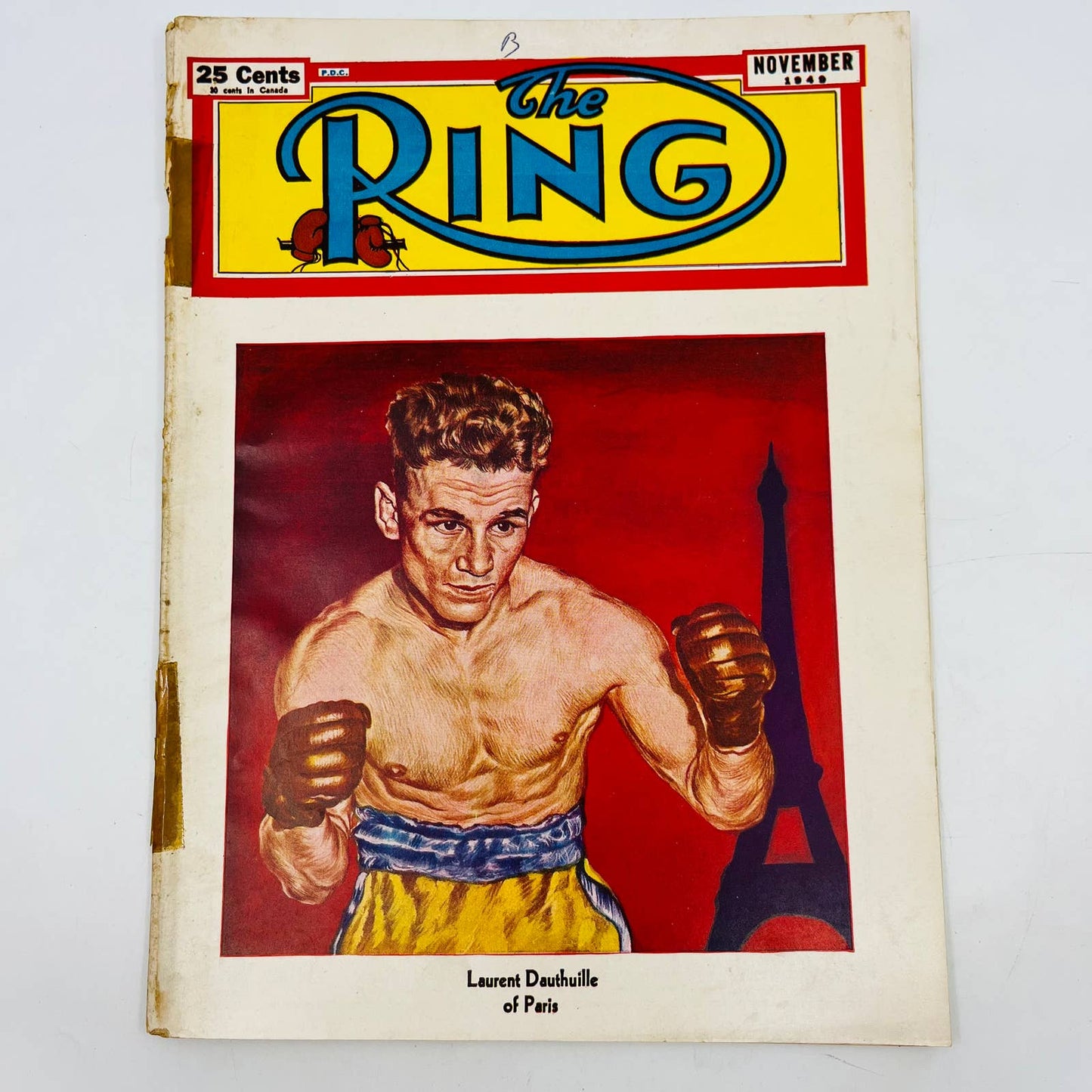 1949 Nov - The Ring Boxing Magazine – Laurent Dauthille Cover Louis Robinson TA5