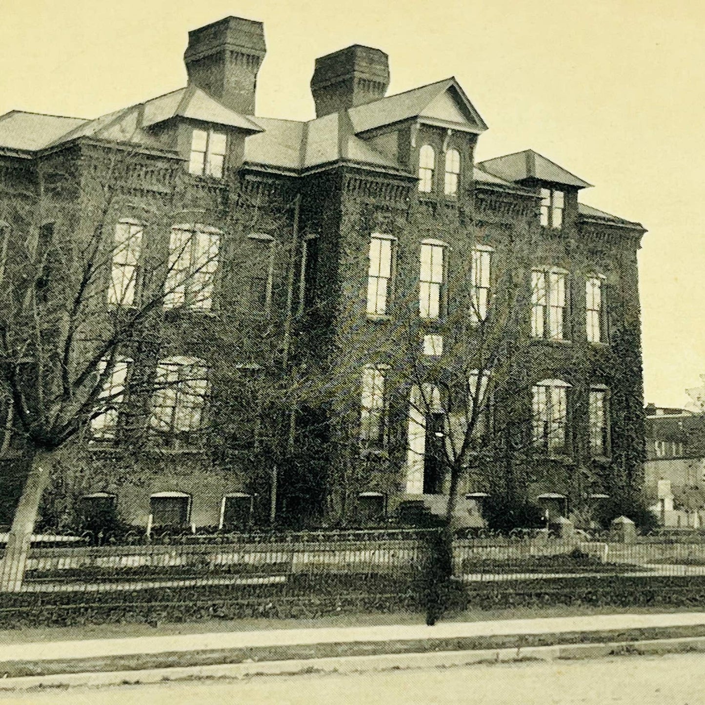 1910 Post Card Public School Building Hamburg Pennsylvania PA3