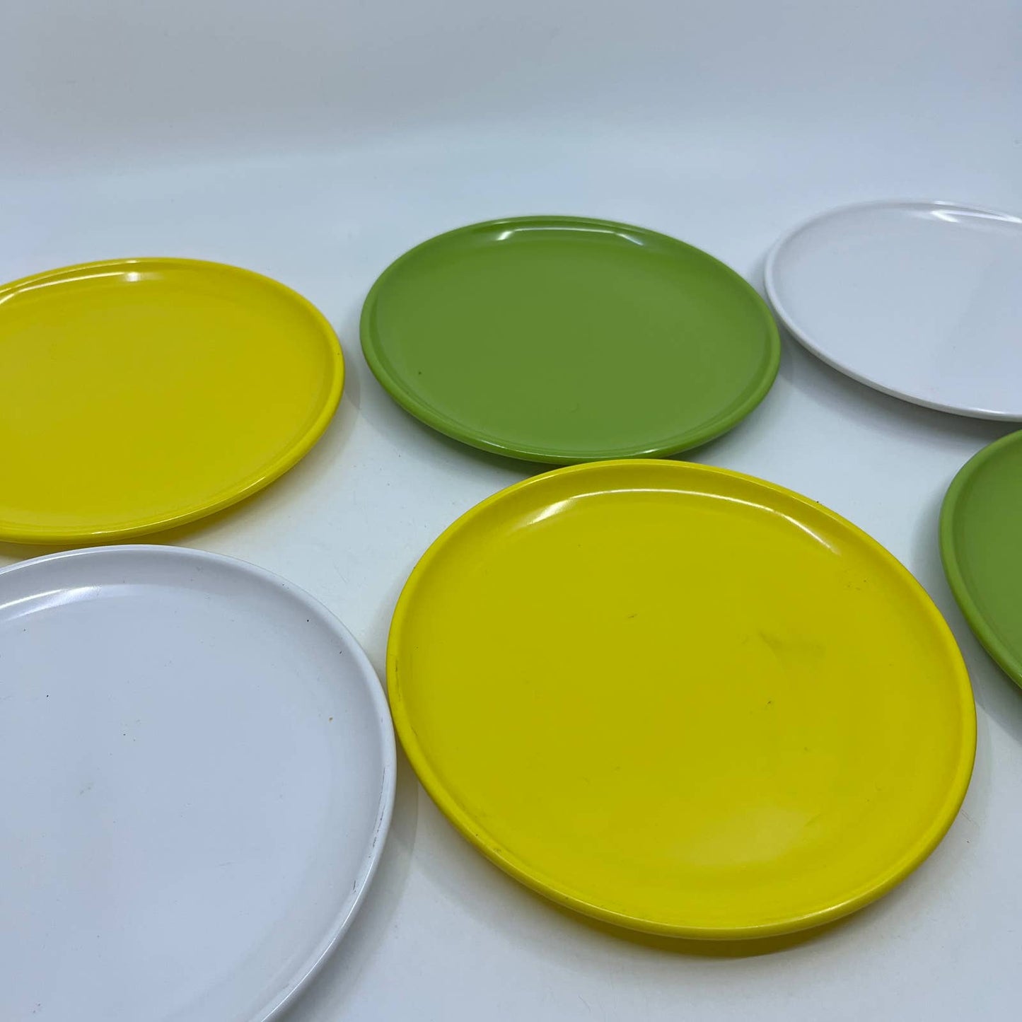 1960s Retro MCM Epicure TexasWare Melmac Melamine Yellow White Green Dishes TI1