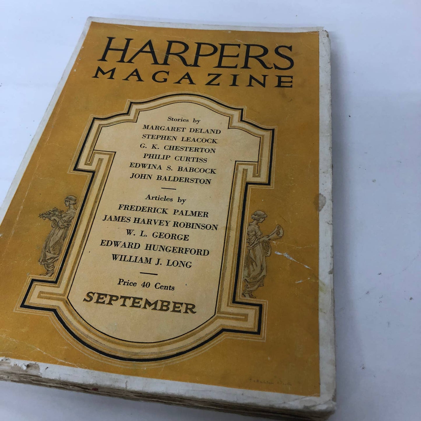 Harpers September 1920 Margaret Deland Frederick Palmer Roy Chapman Many Ads