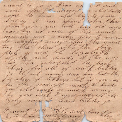 c1815 Handwritten Letter to Asa Peavy Mentions General Andrew Jackson AD6