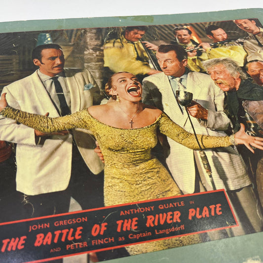 1957 The Battle of The River Plate Peter Finch John Gregson UK Lobby Card 4 FL4