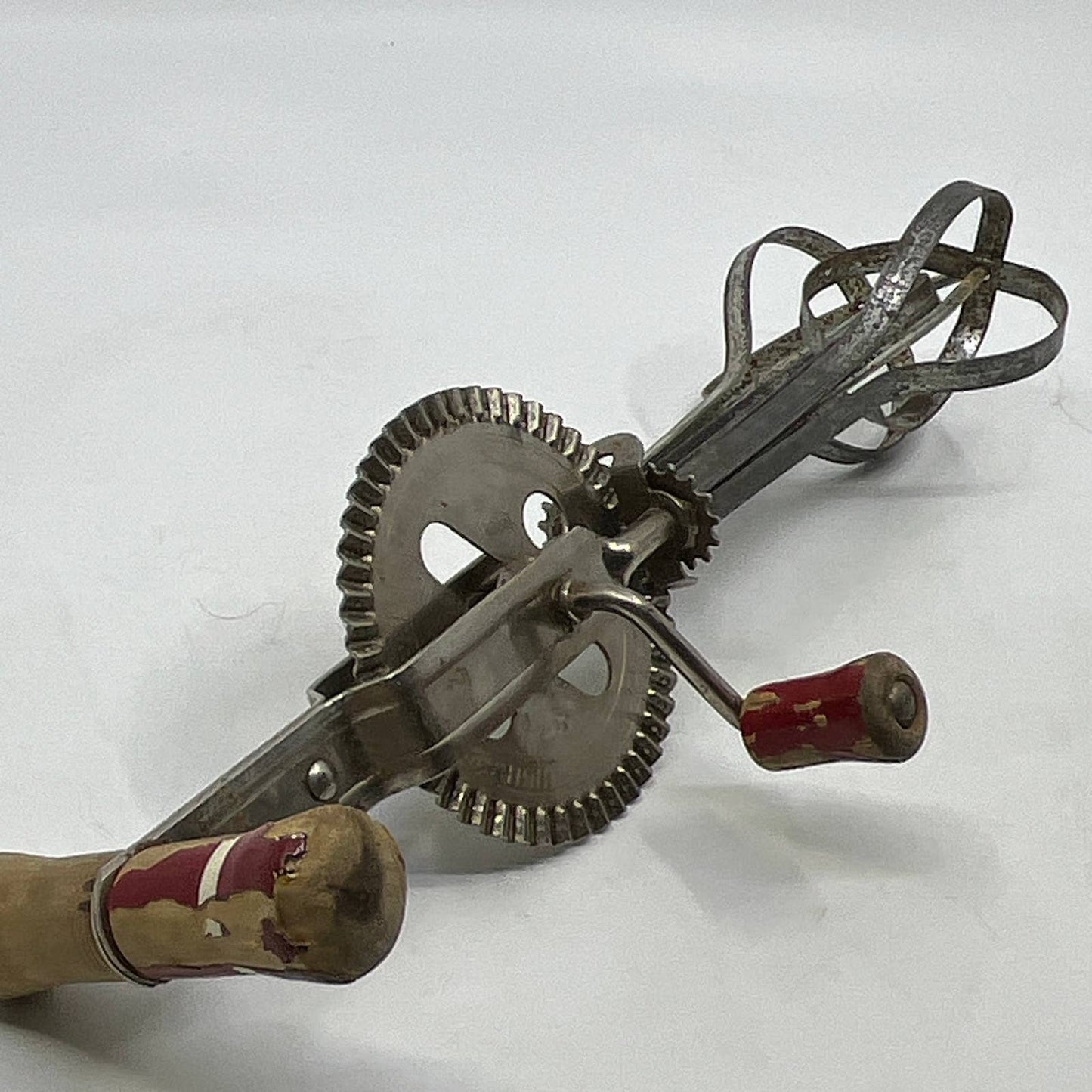 EKCO USA High Speed Super Center Drive Beater Vintage Red Wooden Handle TI4
