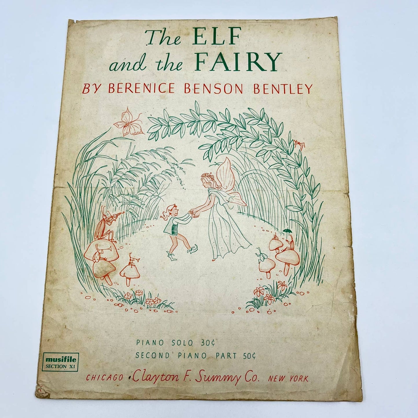 1924 Sheet Music The Elf and the Fairy Bernice Benson Bentley TF9