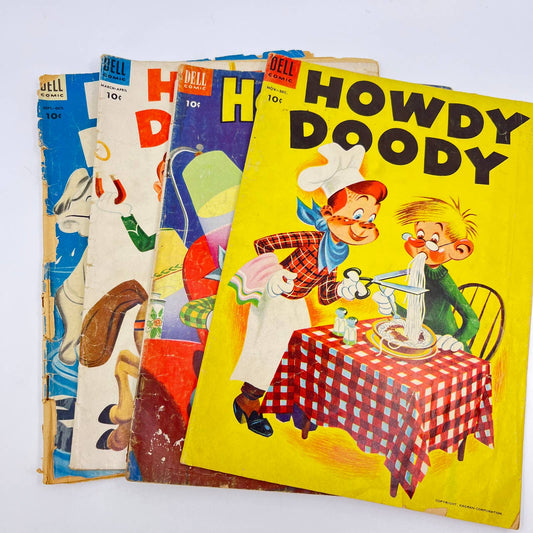 1950s Howdy Doody Comic Book Lot of 4 Books TE7