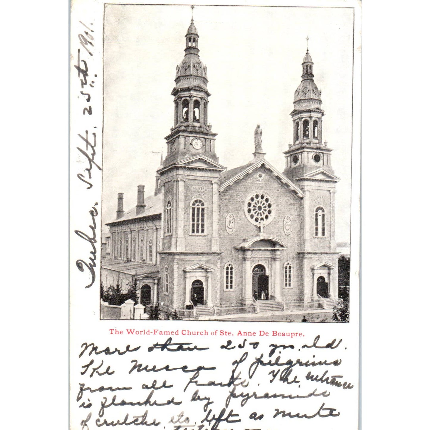 Church of Ste. Anne de Beaupre c1905 Original Postcard TK1-P1