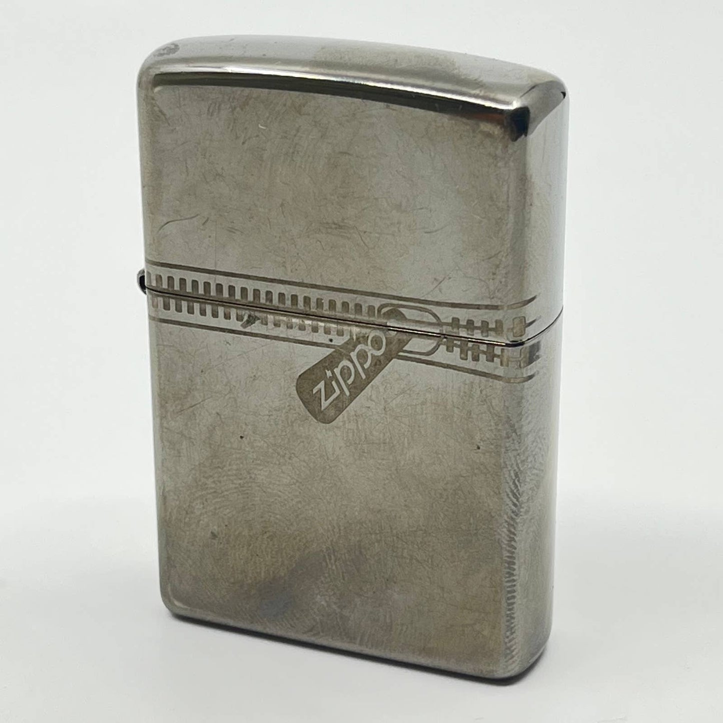 Vintage ZIPPO Zipper Design Chrome Lighter SC6