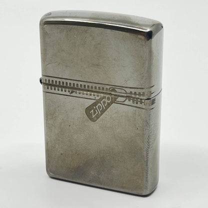 Vintage ZIPPO Zipper Design Chrome Lighter SC6