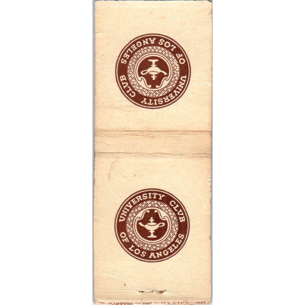 University Club of Los Angeles Advertising Matchbook Cover SA9-M4