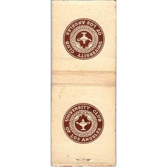 University Club of Los Angeles Advertising Matchbook Cover SA9-M4