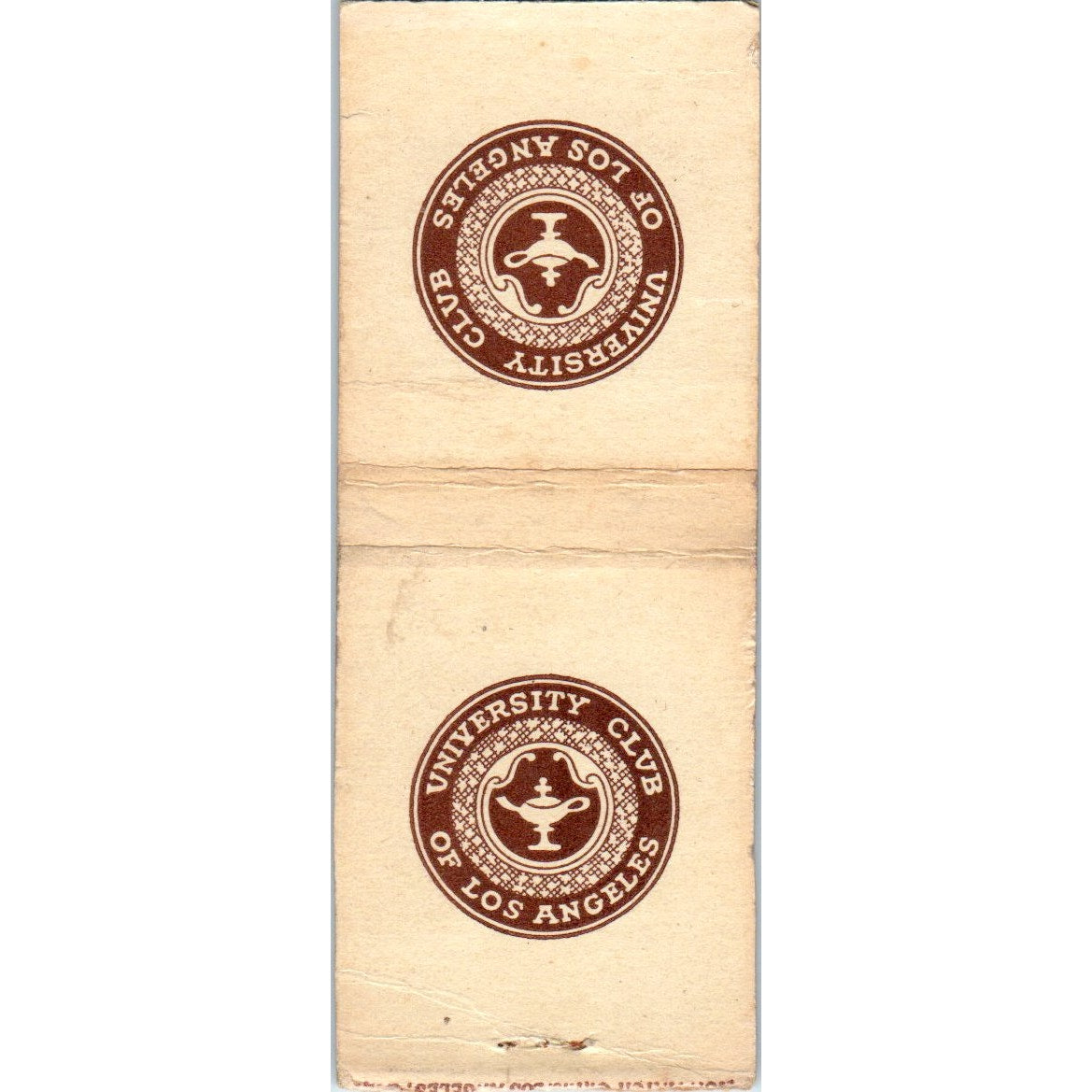 University Club of Los Angeles Advertising Matchbook Cover MM9-4