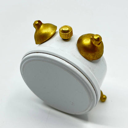 Vintage Fancy Mechanical Mini Alarm Clock White Untested SD3